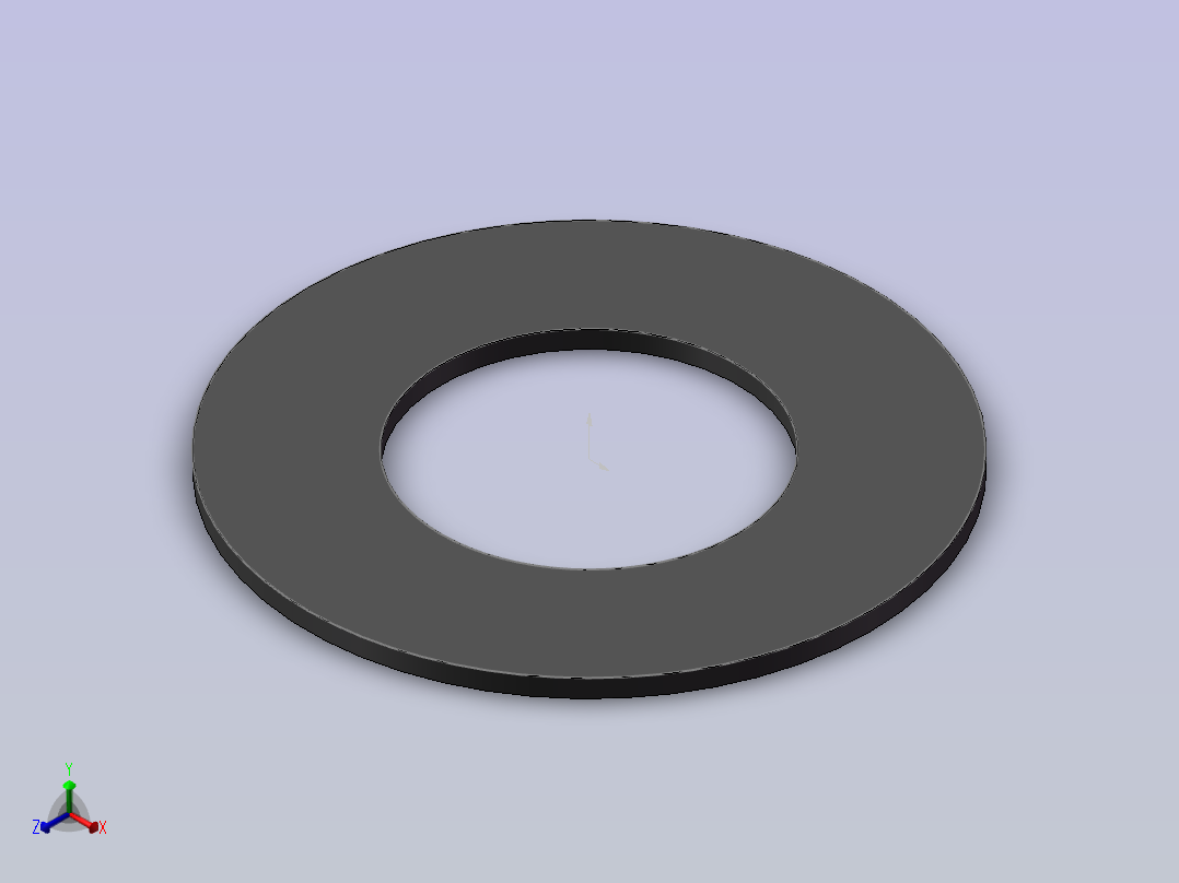 DN50聚四氟密封垫95x50x3D正等轴测图