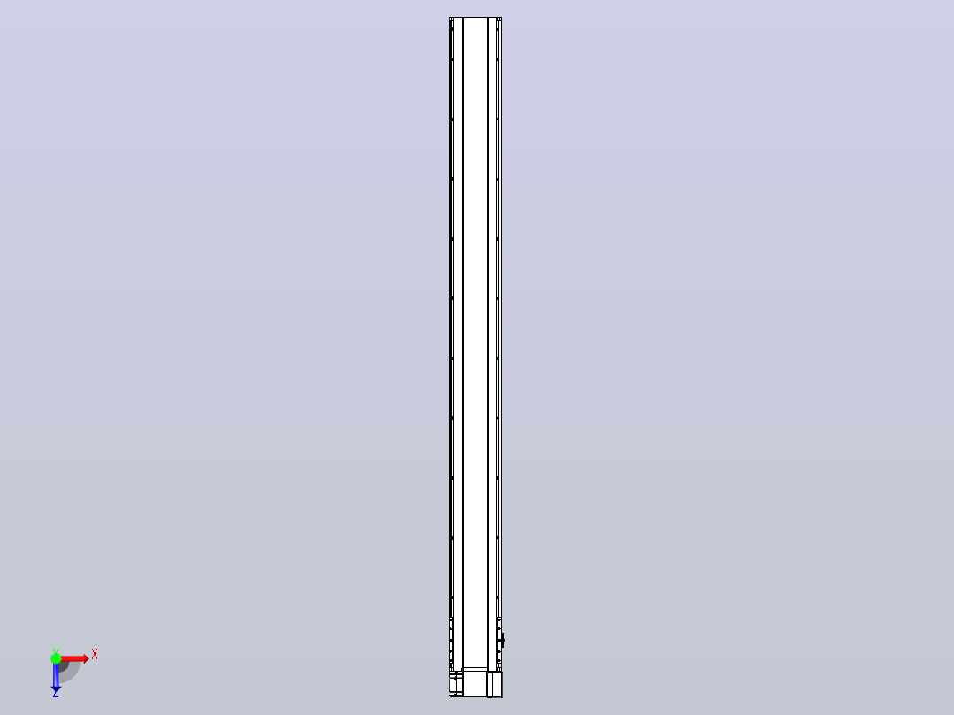 皮带直线轴半封闭可选导轨TPA-HNB-175D-140-L1900-RP-C-P75-N3俯视图