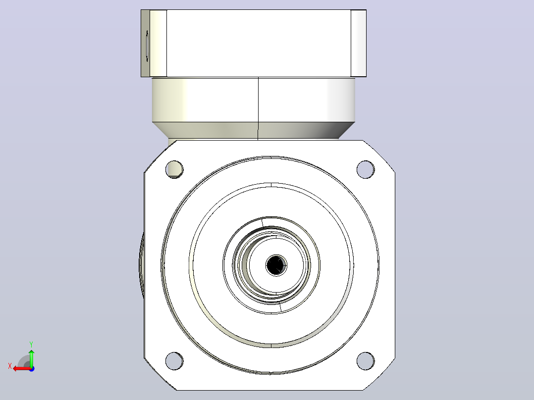 MTBR-090-L2-19 MTBR-090 直角行星减速机后视图