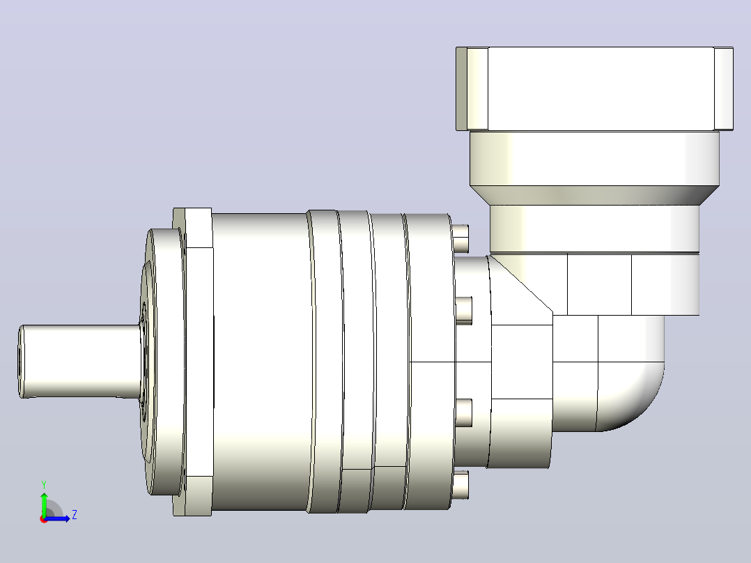 MTBR-090-L2-19 MTBR-090 直角行星减速机左视图