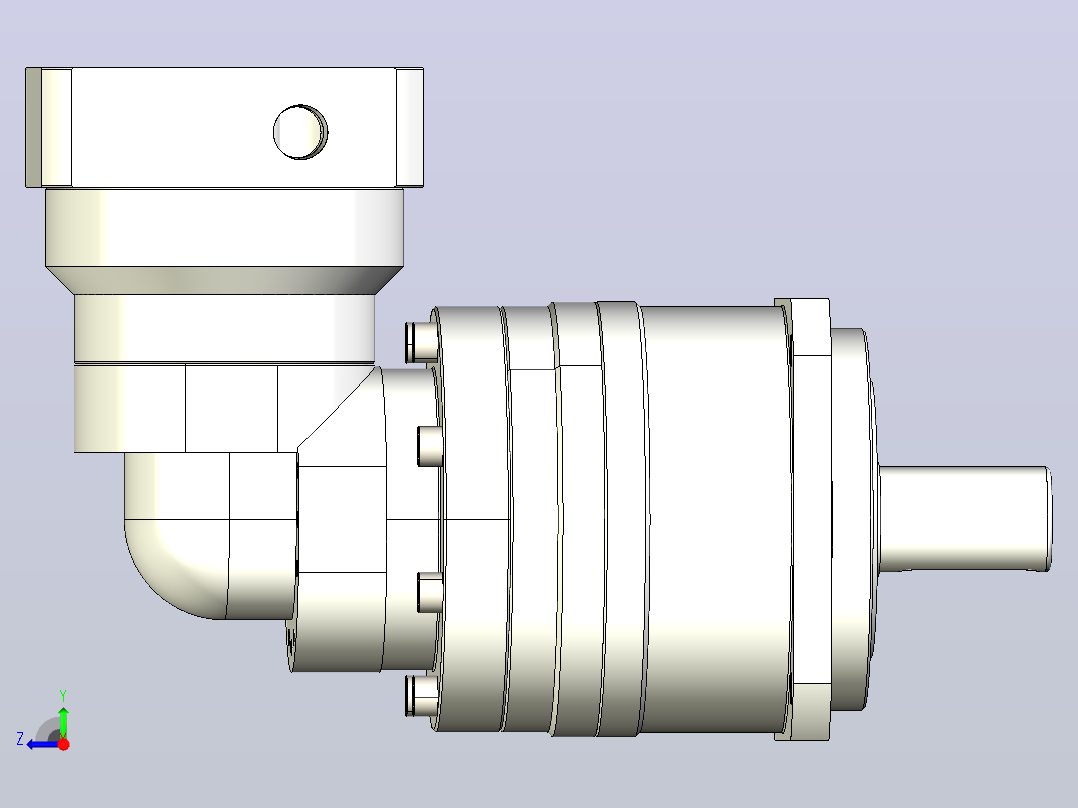 MTBR-090-L2-19 MTBR-090 直角行星减速机右视图