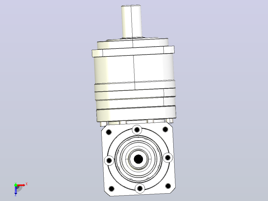 MTBR-090-L2-19 MTBR-090 直角行星减速机俯视图