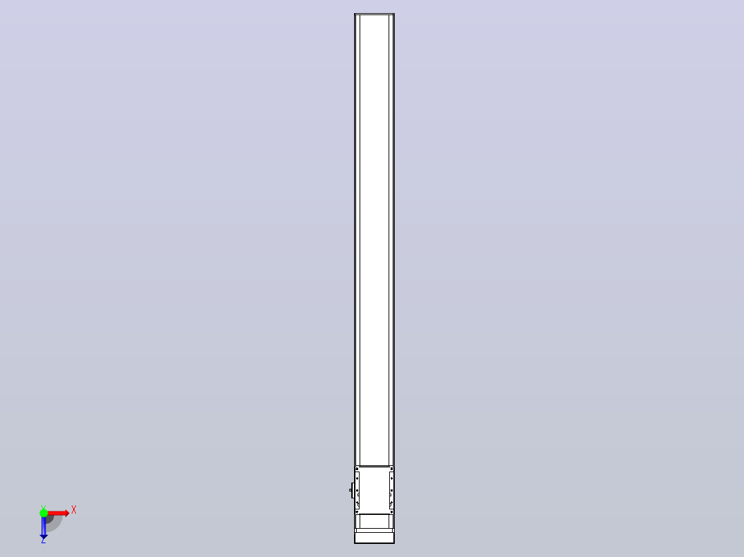 滚珠丝杠直线轴带导轨全封闭TPA-HCR-105D-1610C-L1150-MP-C-P40-N3俯视图