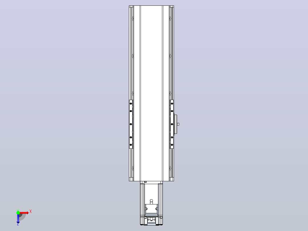 日规模组半封闭丝杆TPA-HNR-120D-1610C-L200-M-C-P40-N3俯视图