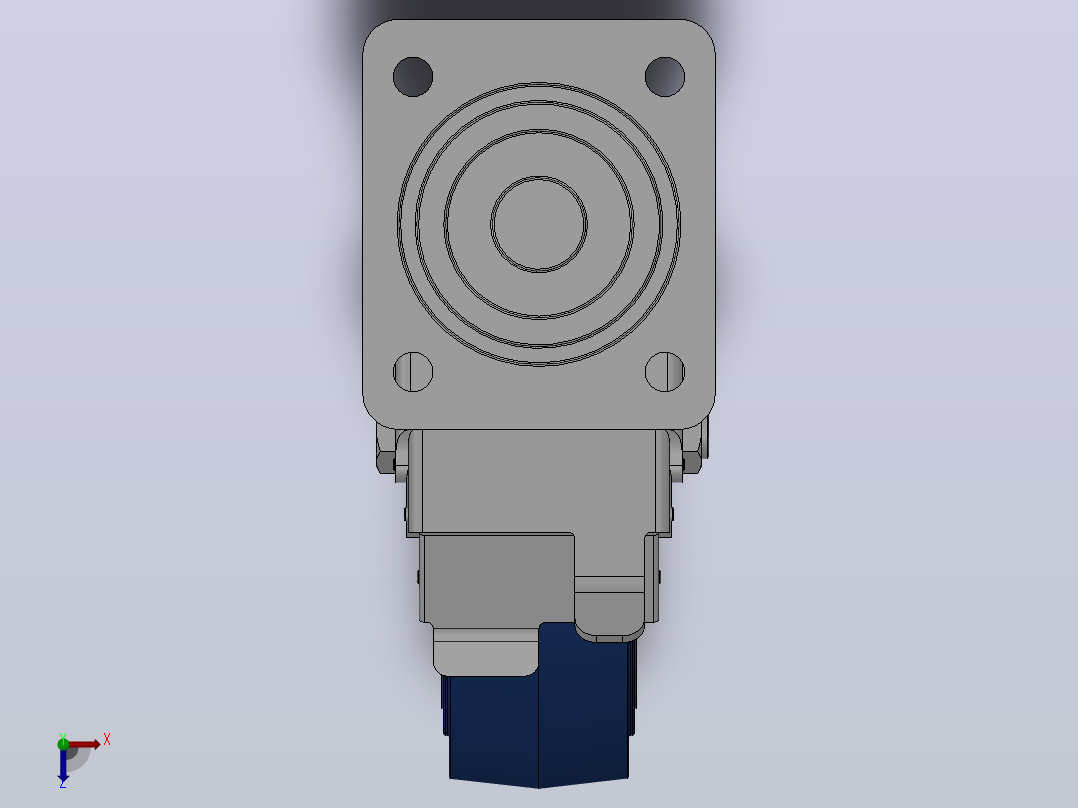 Z13-01B-150-322L重型轮[Z13-01B-200-322L]脚轮俯视图