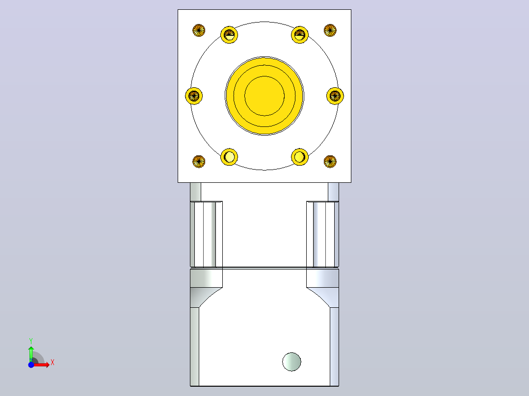 PW70双轴 PGH60-L1 14-50-70-M4 转向器加减速机 PW70双轴 PGH60 14-50-70-M4前视图