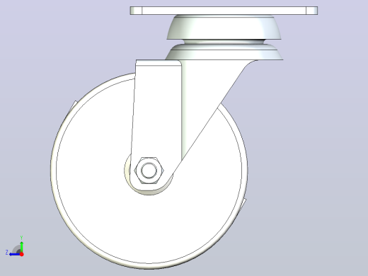 脚轮CKR03-D100-PB右视缩略图