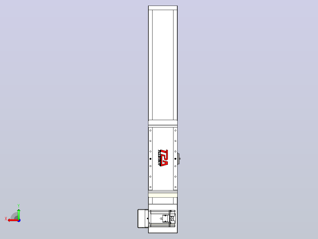 伺服电机集成皮带传动直线执行器TPA-OCB-140-256-L350-LU-P75-N3后视图