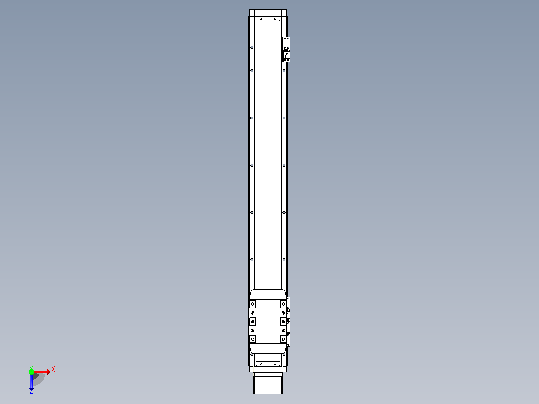 滚珠丝杠直线轴内置导轨TPA-GCR-80-1610C-L550-MP-M20-N3俯视图