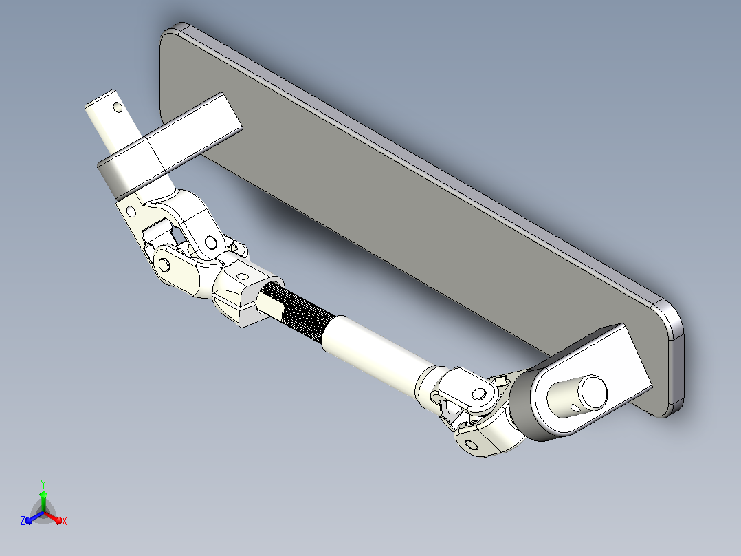 万向节-钩式联轴器3D数模图纸主视图