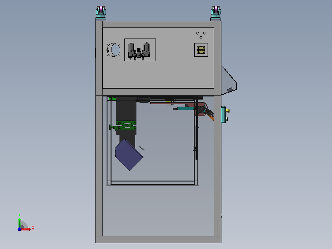 QA014屏幕检测机sw17可编辑前视图