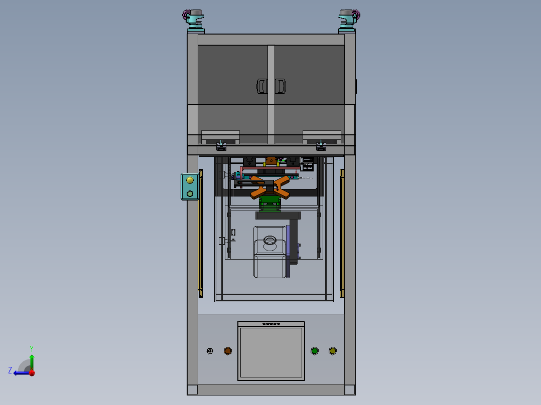 QA014屏幕检测机sw17可编辑右视图