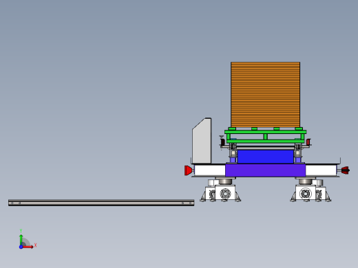 智能仓库穿梭车sw16可编辑前视缩略图