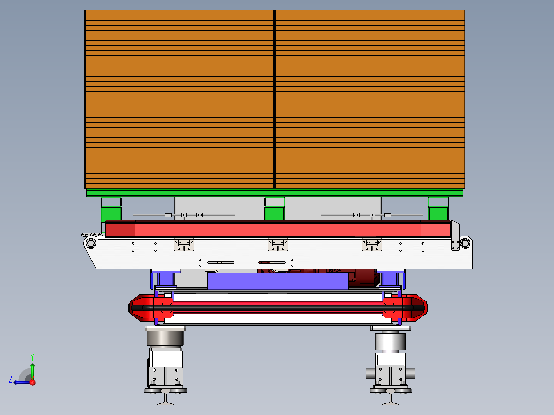 智能仓库穿梭车sw16可编辑右视图