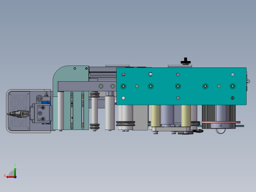 电池盖贴膜机3D图纸H305 k179 非标自动化设备3D图纸3D模型后视缩略图