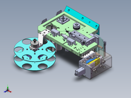 电池盖贴膜机3D图纸H305 k179 非标自动化设备3D图纸3D模型正等轴测缩略图