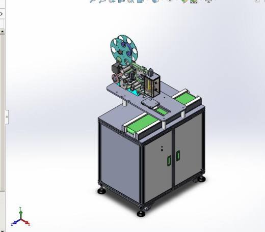 电池盖贴膜机3D图纸H305 k179 非标自动化设备3D图纸3D模型缩略图