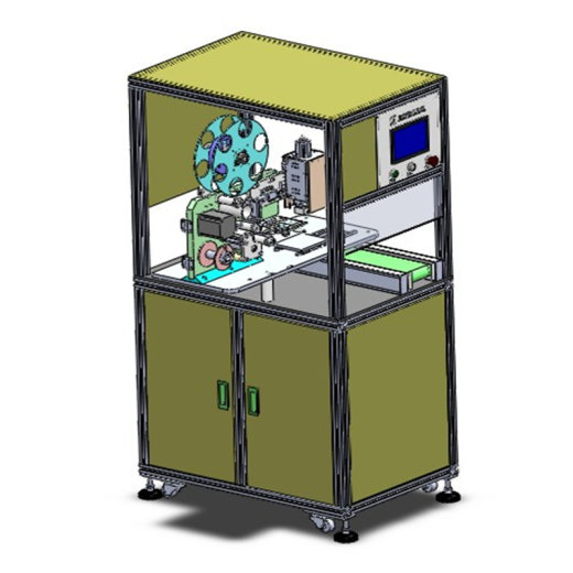 电池盖贴膜机3D图纸H305 k179 非标自动化设备3D图纸3D模型缩略图