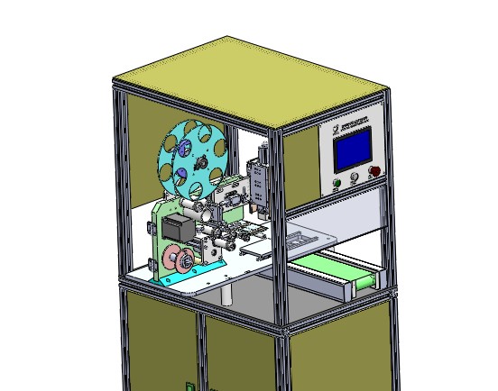 电池盖贴膜机3D图纸H305 k179 非标自动化设备3D图纸3D模型