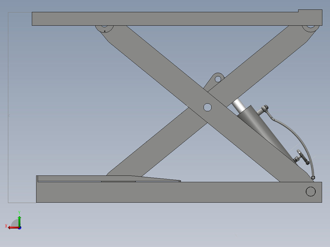 液压升降平台后视图
