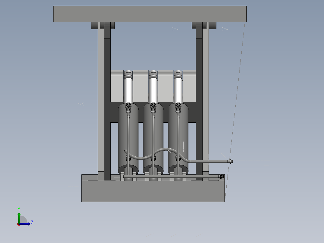 液压升降平台左视图