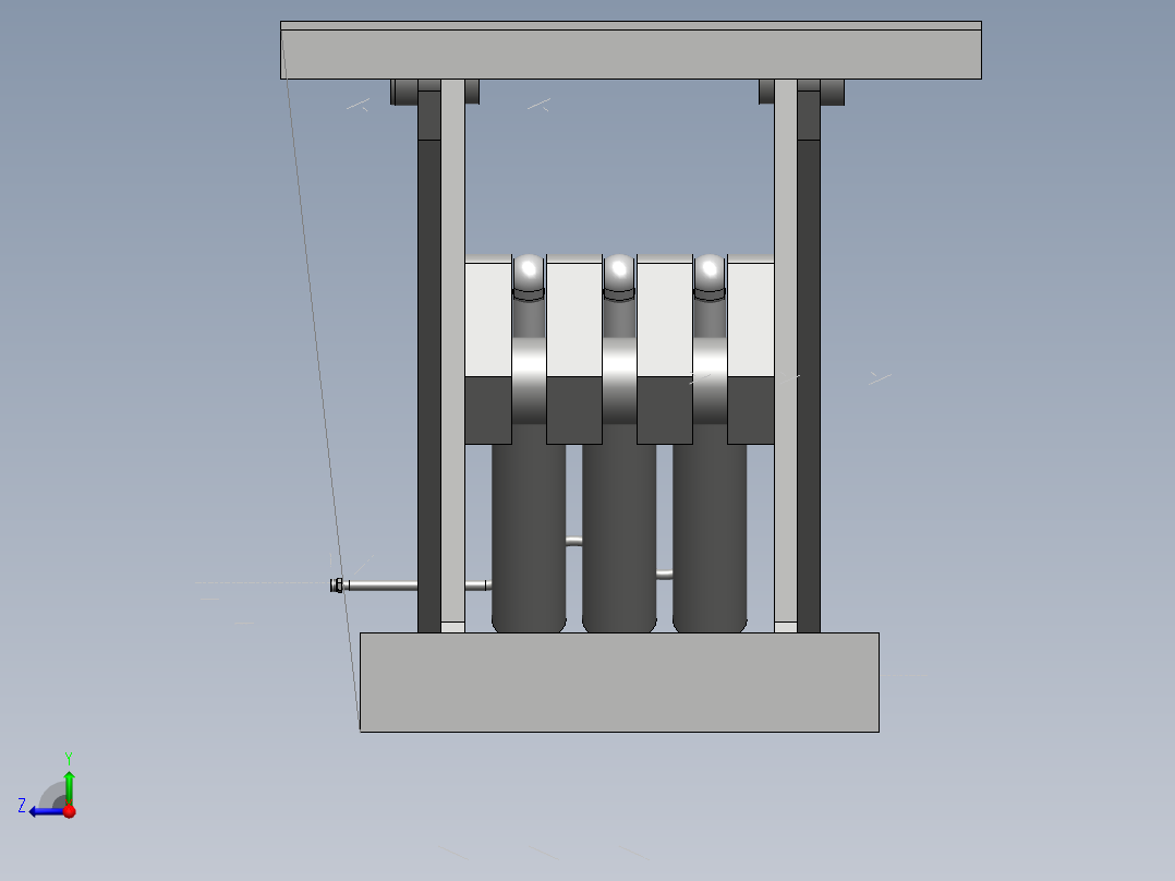 液压升降平台右视图