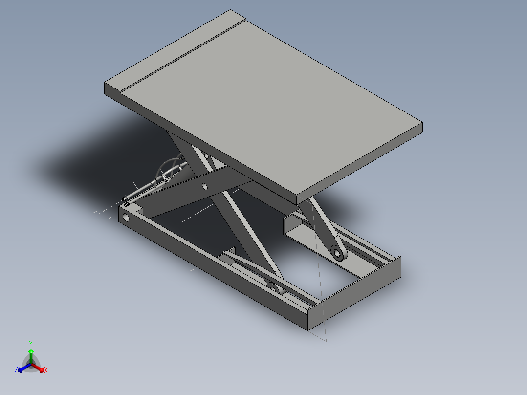 液压升降平台正等轴测图