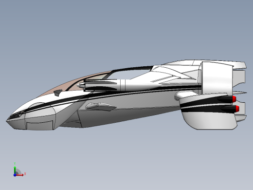 43--TF-X飞行概念车图纸前视缩略图
