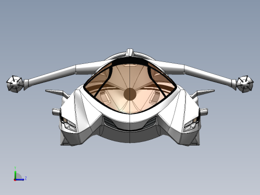 43--TF-X飞行概念车图纸左视缩略图