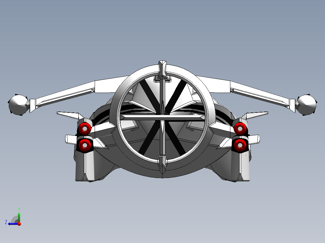 43--TF-X飞行概念车图纸右视图