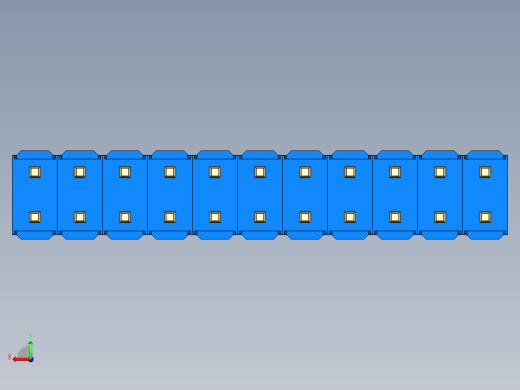 彩色公头100mil（2.54mm）系列-DS1021_blue_2x11p_100mil_Type19_rev1.0后视缩略图