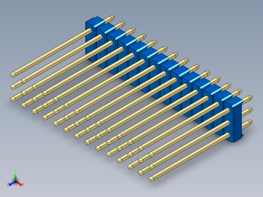 彩色公头100mil（2.54mm）系列-DS1021_blue_3x14p_100mil_Type19_rev1.0