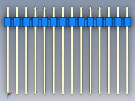 彩色公头100mil（2.54mm）系列-DS1021_blue_3x14p_100mil_Type19_rev1.0俯视缩略图