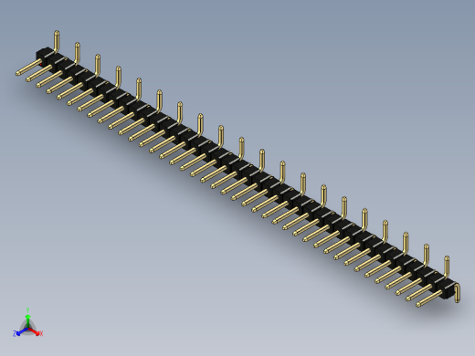 彩色公排针 100mil 2.54mm 系列-DS1022_black_40p_100mil_Type_SMT_R1_rev1.0