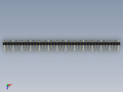 彩色公排针 100mil 2.54mm 系列-DS1022_black_40p_100mil_Type_SMT_R1_rev1.0俯视缩略图