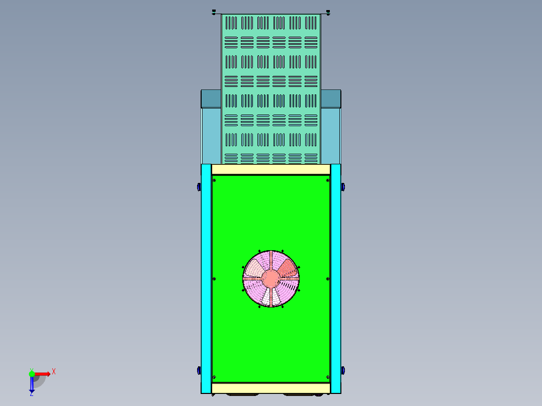 网管型模块化机架俯视图