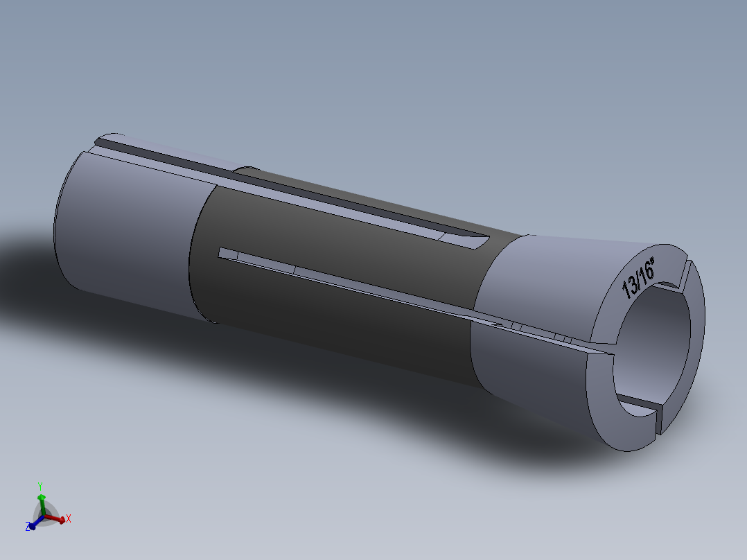 R8-夹头组-R8 COLLET 0.8125.SLDPRT主视图