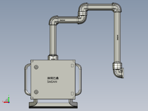 悬臂控制操控箱键盘支架-D4-垂直墙座-转角-中间连接器-转角-箱体链接器-500-200-250-300后视缩略图