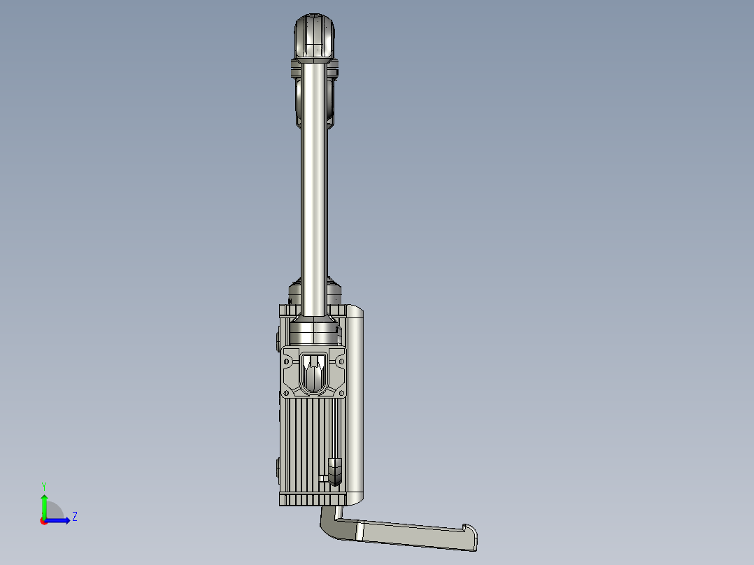 悬臂控制操控箱键盘支架-D4-垂直墙座-转角-中间连接器-转角-箱体链接器-500-200-250-300左视图