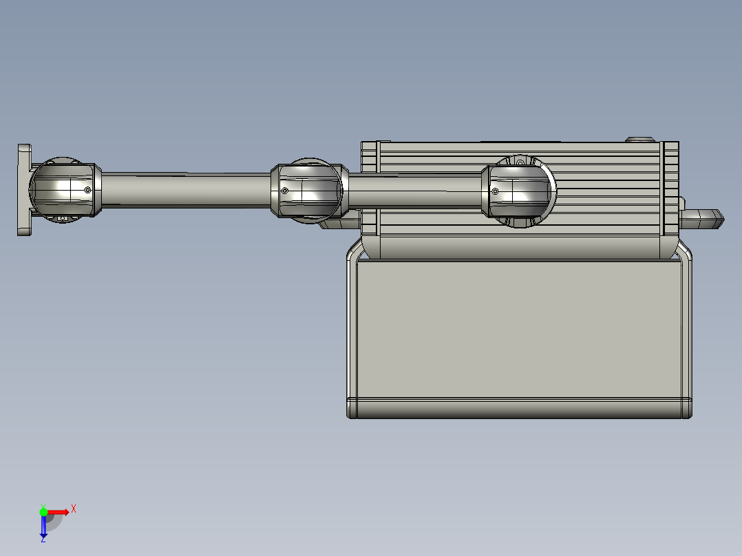 悬臂控制操控箱键盘支架-D4-垂直墙座-转角-中间连接器-转角-箱体链接器-500-200-250-300俯视图