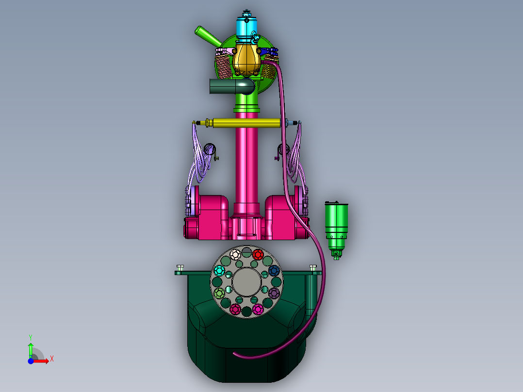 德国梅赛德斯航空引擎前视图