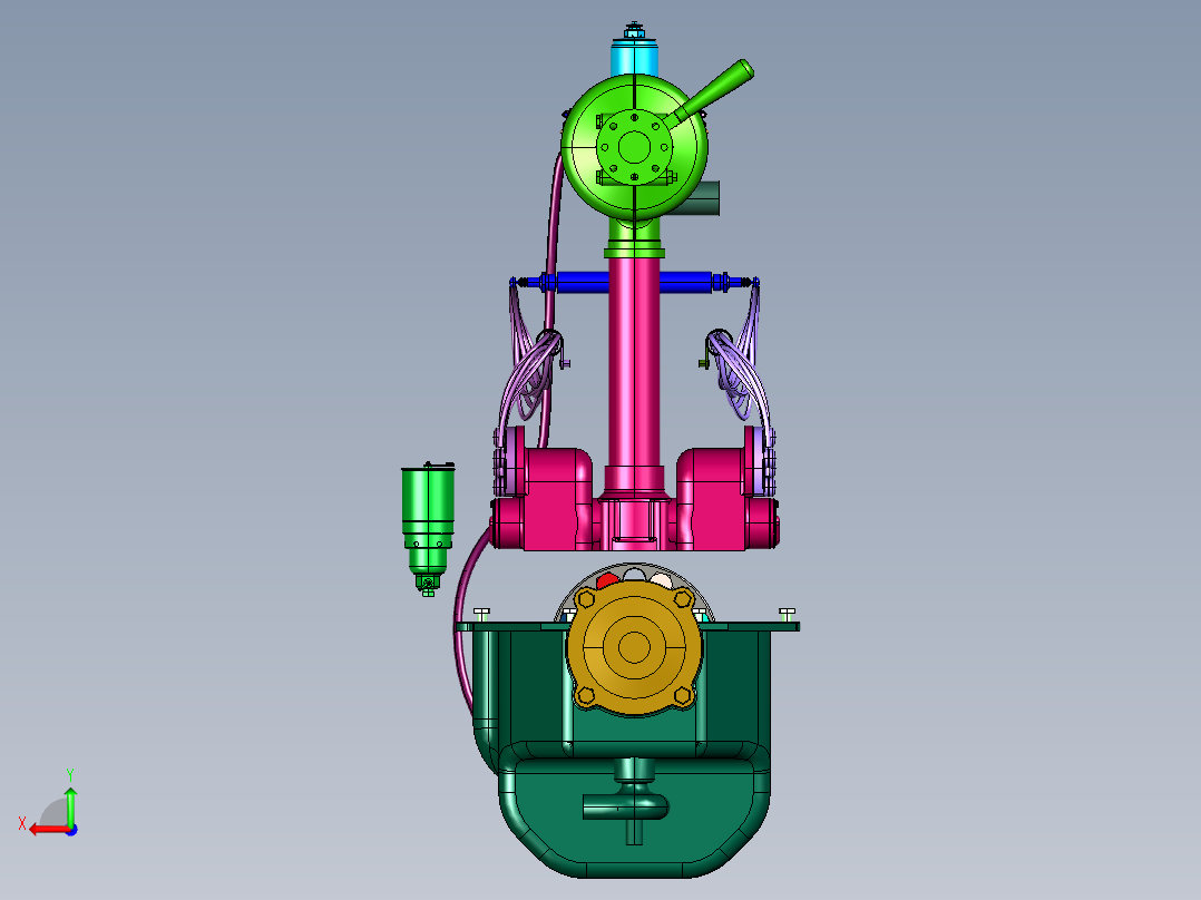 德国梅赛德斯航空引擎后视图