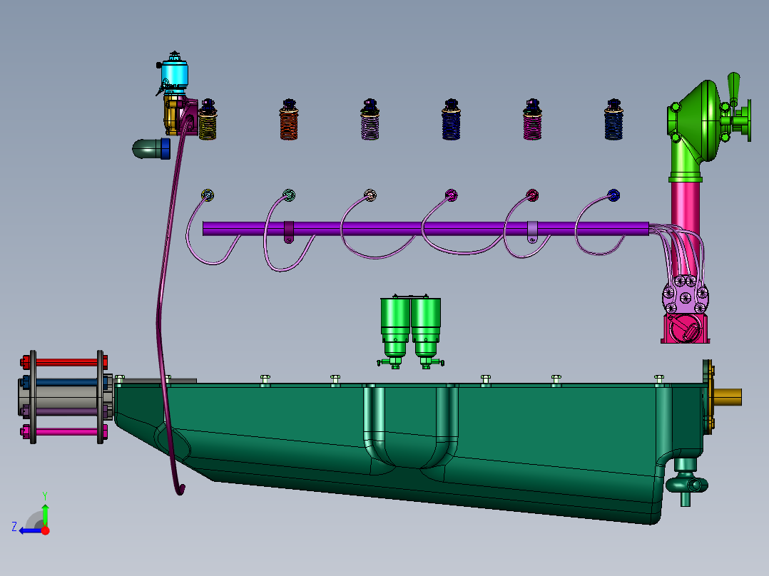 德国梅赛德斯航空引擎右视图