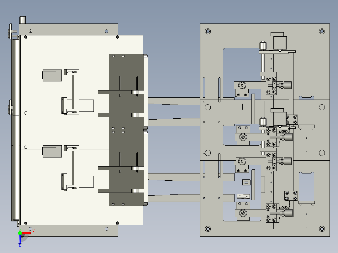 电池分类设备俯视图