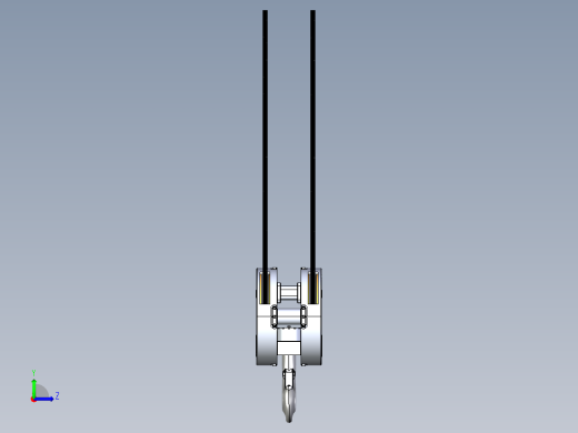 25T起重机吊钩吊具数模3D图纸 STEP格式左视缩略图