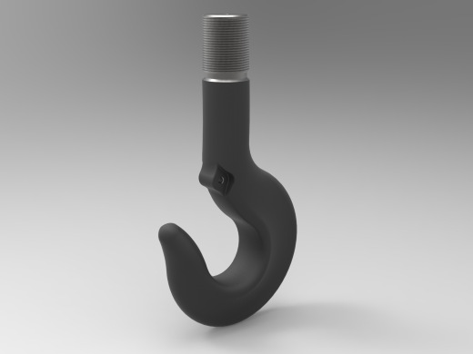 25T起重机吊钩吊具数模3D图纸 STEP格式缩略图