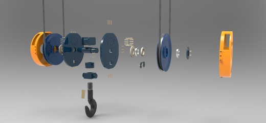 25T起重机吊钩吊具数模3D图纸 STEP格式缩略图