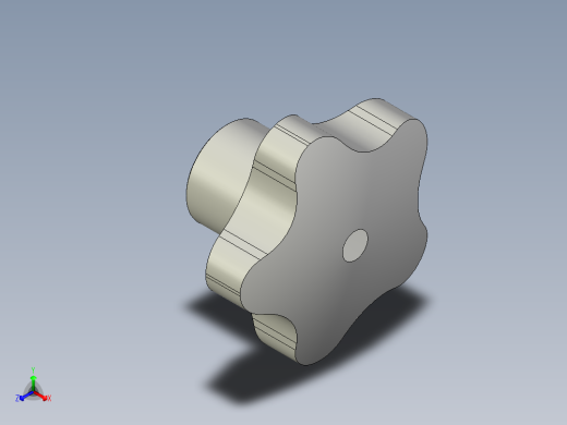 星型把手VC.192-3D多系列多零件图纸模型