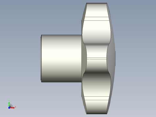 星型把手VC.192-3D多系列多零件图纸模型前视缩略图