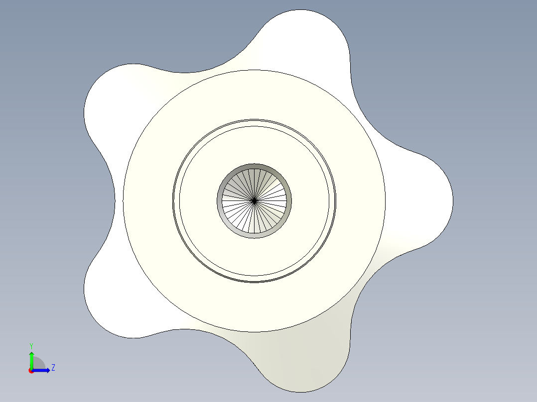 星型把手VC.192-3D多系列多零件图纸模型左视图